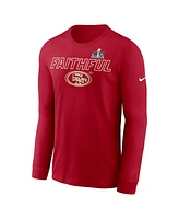 Men's Nike Scarlet San Francisco 49ers Super Bowl Lviii Local Long Sleeve T-shirt