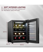 Schmecke 12-Bottle Freestanding Thermoelectric Wine Cooler - Black