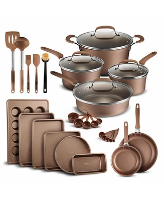 Cookware Set - 23 Piece - Multi-Sized Cooking Pots with Lids, Skillet Fry Pans and Bakeware