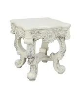 Simplie Fun Adara End Table Antique White Finish