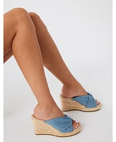 Anne Klein Women's Weslie Slide On Espadrille Wedge Sandals