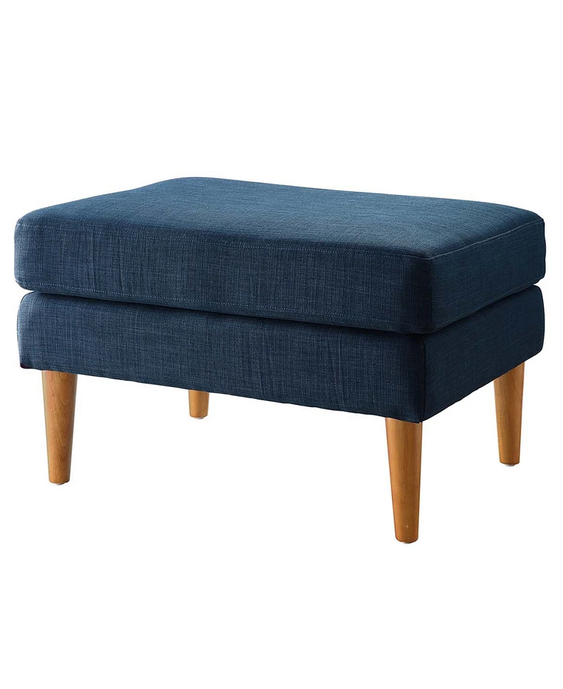 Convenience Concepts 27" Faux Linen Marlow Mid Century Ottoman