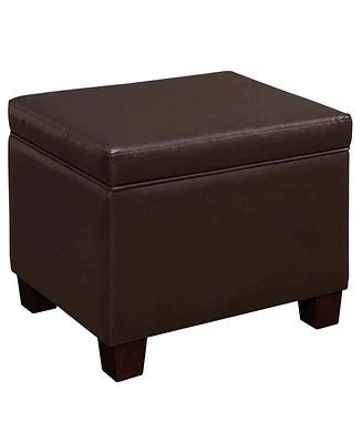 Convenience Concepts 21.75" Faux Leather Madison Storage Ottoman