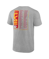 Men's Fanatics Heather Charcoal Kansas City Chiefs Super Bowl Bound Roster T-shirt