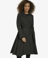 Karl Lagerfeld Long Pleated Trench Coat