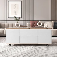 Modern Lift Top Coffee Table Multi Functional Table With 3 Drawers
