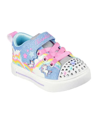 Skechers Toddler Girls Twinkle Toes - Sparks Unicorn Adjustable Strap Light-Up Casual Sneakers from Finish Line