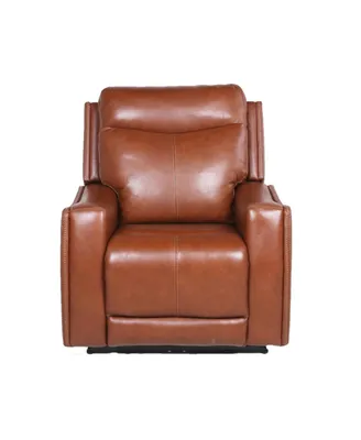 Simplie Fun Contemporary Leather Recliner - Top-Grain Seating, Power Headrest, Power Footrest, Usb Chargi