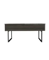 Simplie Fun Beyond Lift Top Coffee, Two Legs, One Drawer - Espresso Onyx