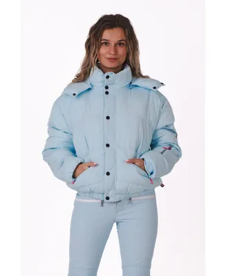 Women's Ice Blue Chic Puffer Jacket