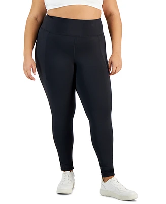 Id Ideology Plus Stretch Full-Length Leggings, Created for Macy's