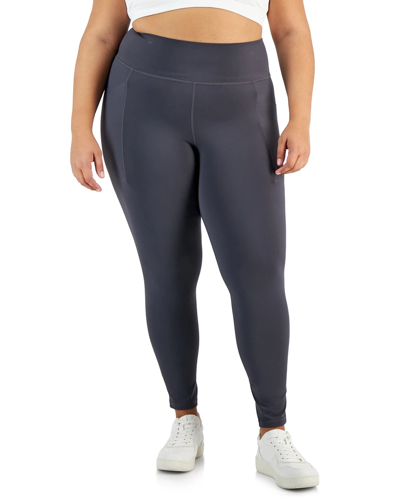 Id Ideology Plus Stretch Full-Length Leggings, Created for Macy's