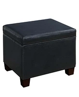 Convenience Concepts 21.75" Faux Leather Madison Storage Ottoman