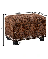 Convenience Concepts 24" Printed Fabric 5th Avenue Storage Ottoman