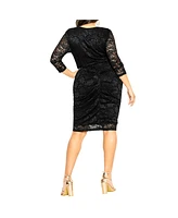 City Chic Plus Lacey Zip Dress