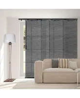 Charcoal Camo Blind 4-Panel Single Rail Panel Track Extendable 48"-88"W x 94"H, width 23.5"