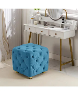 Simplie Fun Velvet Ottoman, End Table, Footstool, Chair: Multi-functional Furniture for Home