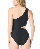 Michael Kors Women's One-Shoulder Side-Cutout Swimsuit