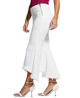 Guess Women's Sofia 1981 Fringe-Trim Flare-Leg Jeans