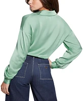 Guess Women's Eco Long Sleeve Bowed Jun Shirt