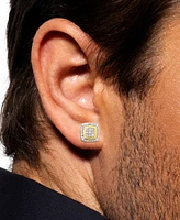 Men's Diamond Square Cluster Stud Earrings (1/4 ct. t.w.) in 10k Gold