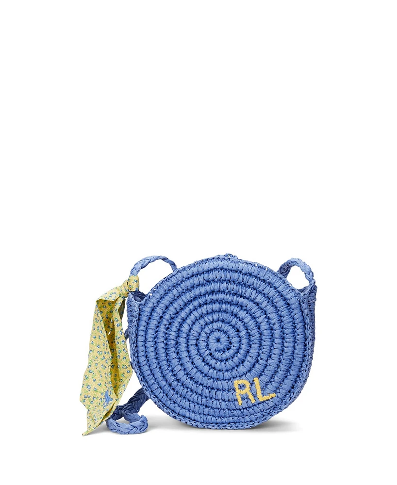 Polo Ralph Lauren Big Girls Logo Raffia Crossbody Bag