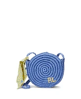 Polo Ralph Lauren Big Girls Logo Raffia Crossbody Bag