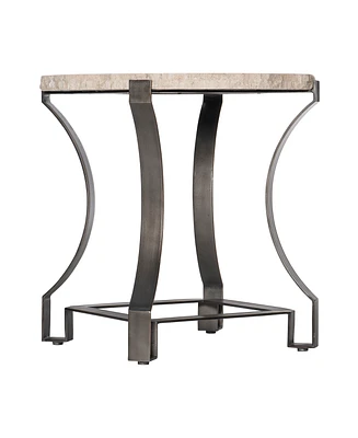 Bernhardt Sayers 26" Travertine Side Table