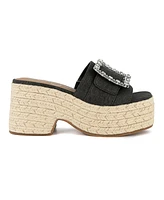 Sugar Women's Remote Embellished Buckle Espadrille Sandals