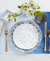 Lenox Blue Bay Dots Dinner Plates, Set of 4