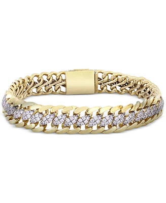 Men's Diamond Curb Link Chain Bracelet (5 ct. t.w.) in 10k Gold