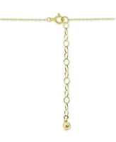 Giani Bernini Cubic Zirconia Starburst Pendant Necklace, 16" + 2" extender, Created for Macy's