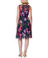 Jessica Howard Women's Printed Ruffle-Hem Dress