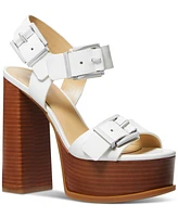 Michael Kors Women's Colby Triple-Buckled Platform Sandals