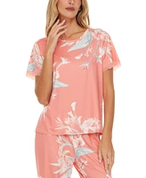 Flora by Nikrooz Women's 2-Pc. Jody Floral Pajamas Set