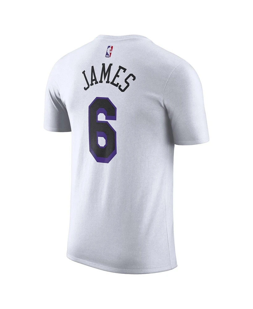 Men's Nike LeBron James White Los Angeles Lakers 2022/23 City Edition Name and Number T-shirt