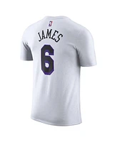 Men's Nike LeBron James White Los Angeles Lakers 2022/23 City Edition Name and Number T-shirt
