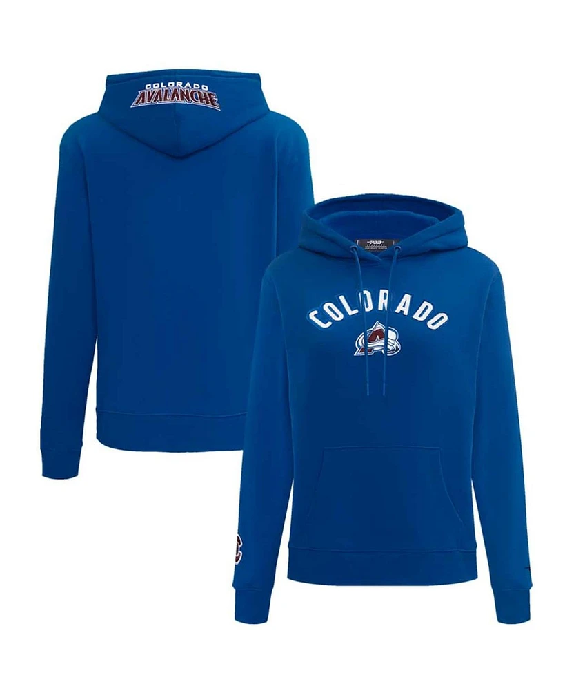 Women's Pro Standard Navy Colorado Avalanche Classic Chenille Pullover Hoodie