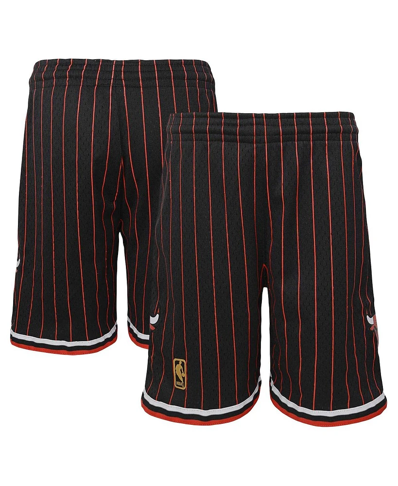 Big Boys Mitchell & Ness Black Chicago Bulls Hardwood Classics Swingman Shorts