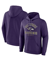 Men's Fanatics Purple Baltimore Ravens Between the Pylons Pullover Hoodie