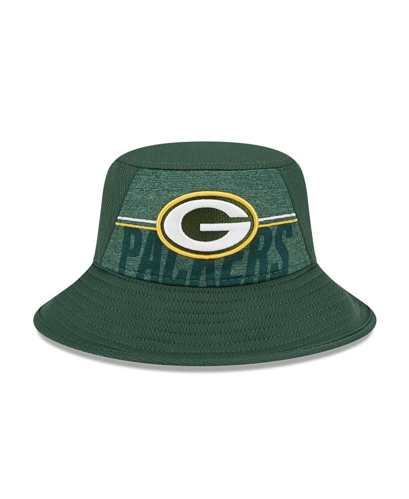 Men's New Era Green Green Bay Packers 2023 Nfl Training Camp Stretch Bucket Hat