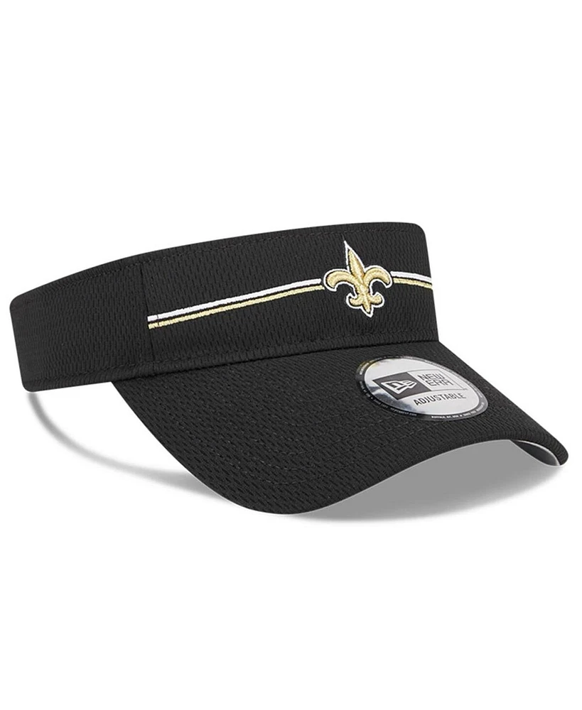 Men's New Era Black New Orleans Saints 2023 Nfl Training Camp Adjustable Visor