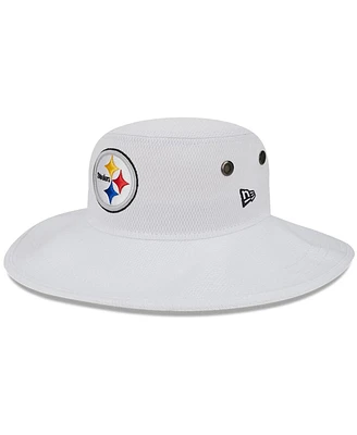 Men's New Era White Pittsburgh Steelers 2023 Nfl Training Camp Panama Bucket Hat