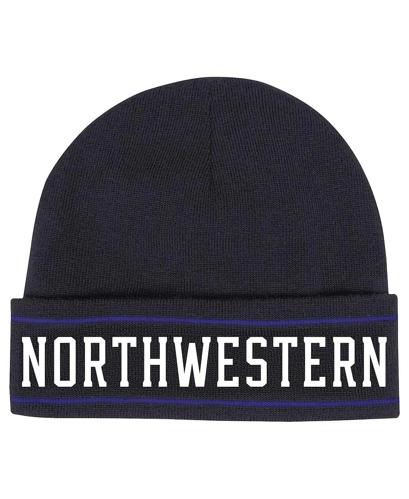 Men's Under Armour Black Northwestern Wildcats 2023 Sideline Lifestyle Performance Cuffed Knit Hat