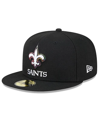 Men's New Era Black Orleans Saints 2023 Nfl Crucial Catch 59FIFTY Fitted Hat