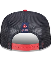 Men's New Era Navy Boston Red Sox Speed Golfer Trucker Snapback Hat