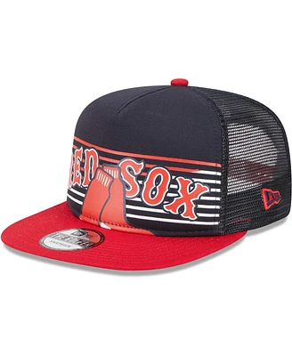 Men's New Era Navy Boston Red Sox Speed Golfer Trucker Snapback Hat