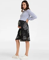 Seraphine Women's Floral Print 2 in 1 Maternity and Nursing Dress