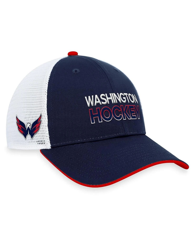 Men's Fanatics Navy Washington Capitals Authentic Pro Rink Trucker Adjustable Hat