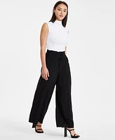 Bar Iii Petite Pull-On Wide-Leg Pants, Created for Macy's